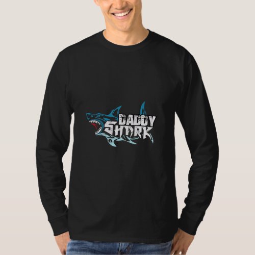 Daddy Shark Diver Surfer Ocean Underwater World Se T_Shirt