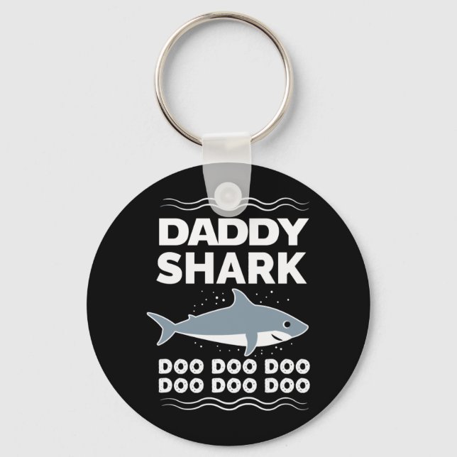 Daddy Shark Doo Doo Doo Matching Family Keychain (Front)