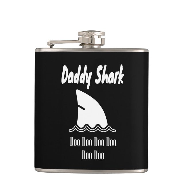 Daddy Shark Doo Doo Trendy Cute Song Flask (Front)