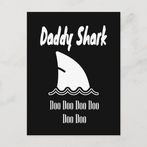 Daddy Shark Doo Doo Trendy Cute Song Postcard