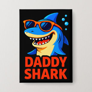 Daddy Shark Father's Day Gifts Button