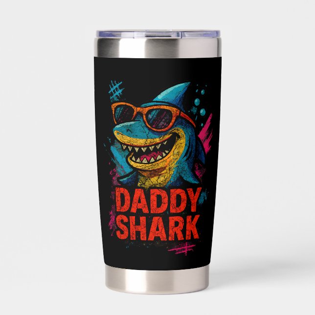 Daddy Shark Father's Day Gifts Insulated Tumbler (Front)