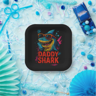 Daddy Shark Father's Day Gifts Paper Plates