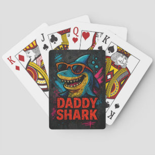 Daddy Shark Father's Day Gifts Poker Cards