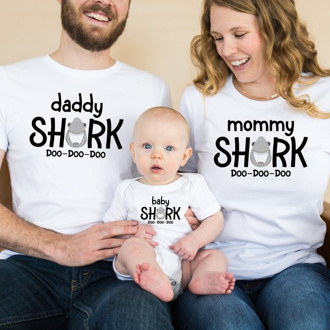 Daddy Shark Father's Day Men's White T-Shirt (Creator Uploaded)