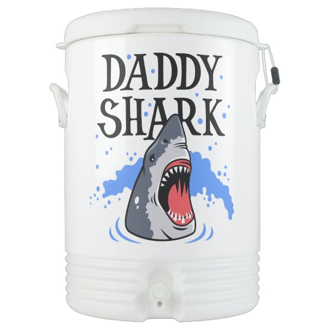 Daddy Shark - Great White Beverage Cooler (Front)