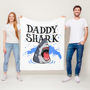 Daddy Shark - Great White Fleece Blanket