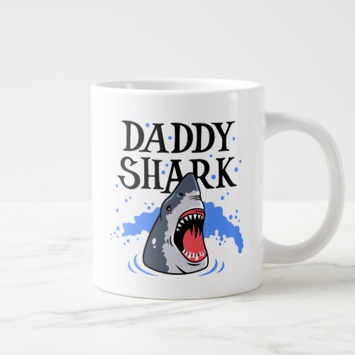 Daddy Shark _ Great White Giant Coffee Mug