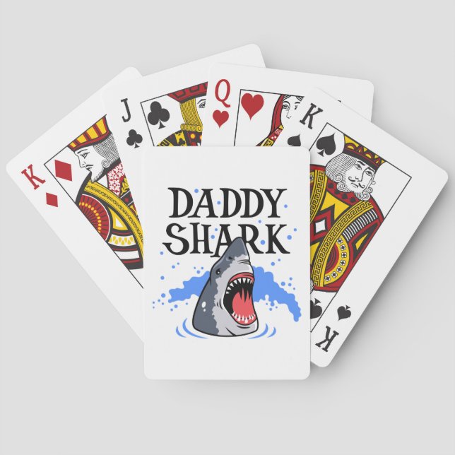 Daddy Shark - Great White Poker Cards (Back)
