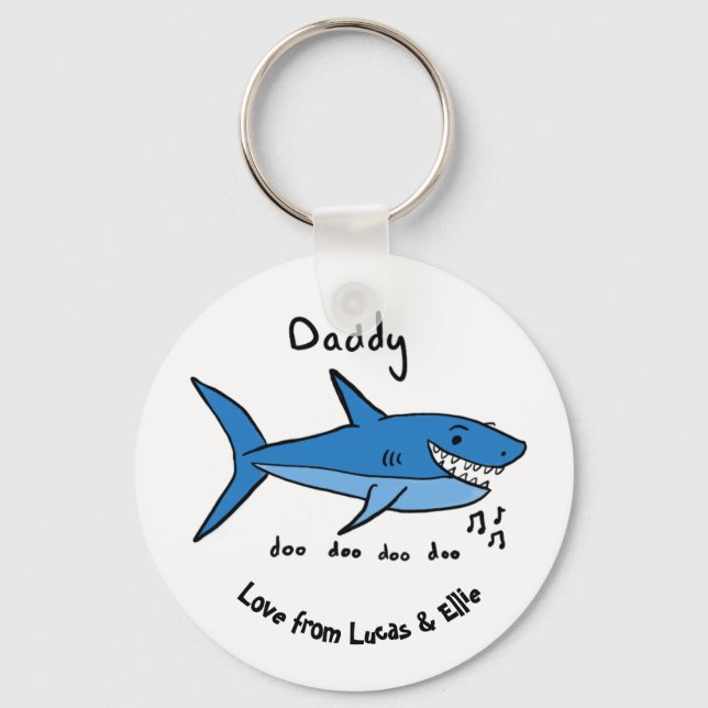 Daddy Shark Keychain (Front)