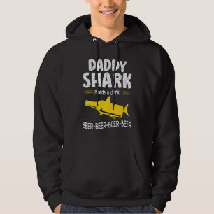 Daddy Shark Needs A Drink Beer Happy Father Day Da Hoodie