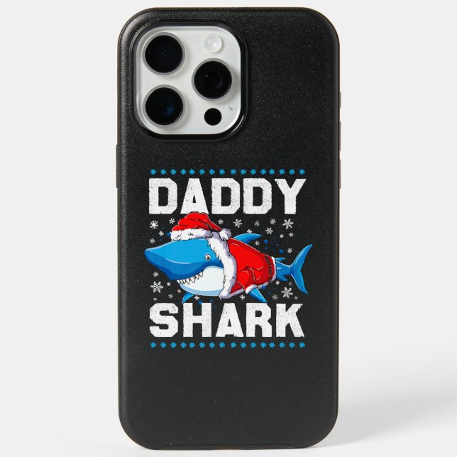 Daddy Shark Santa Fathers Day iPhone 15 Pro Max Case (Back)