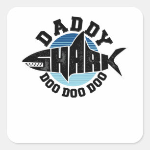 Daddy Shark Square Sticker