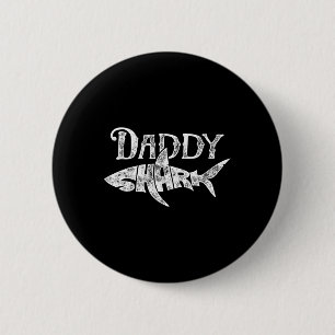Daddy Shark T Shirt Fathers Day Gifts Family Match Button