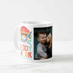 Daddy Shark Vintage Fathers Day Photo Coffee Mug