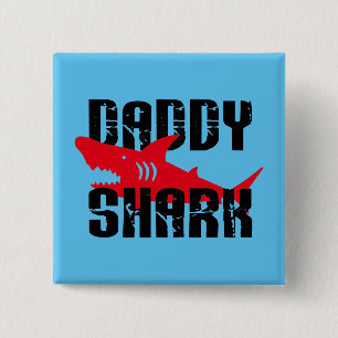 Daddy Shark Worn Graphic Button