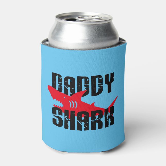 Daddy Shark Worn Graphic Can Cooler (Can Front)