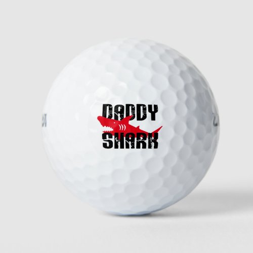 Daddy Shark Worn Graphic Golf Balls