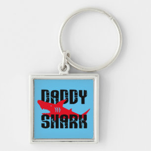Daddy Shark Worn Graphic Keychain