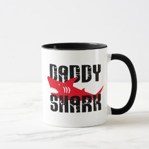 Daddy Shark Worn Graphic Mug