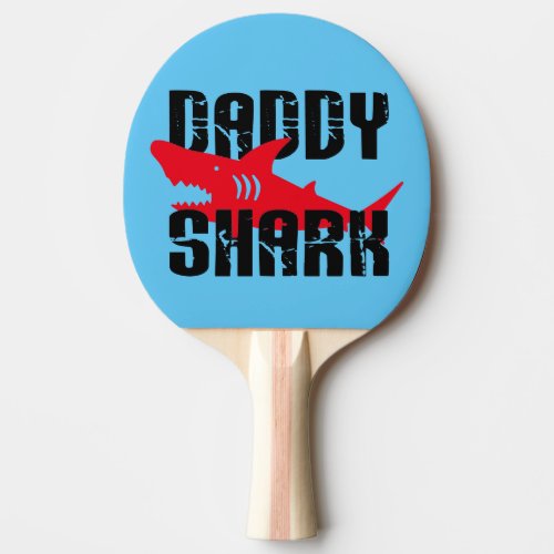 Daddy Shark Worn Graphic Ping Pong Paddle