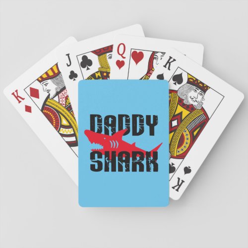 Daddy Shark Worn Graphic Playing Cards