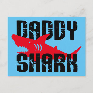 Daddy Shark Worn Graphic Postcard
