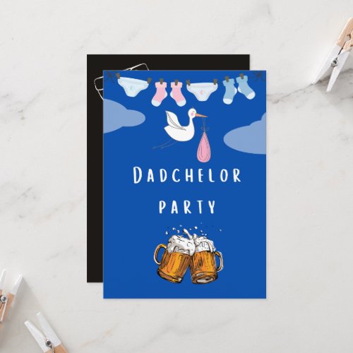 daddy shower diaper dadchelor  beer party invitation