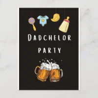 Dadchelor shops party invites