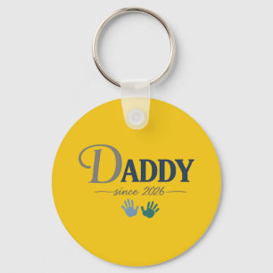 Daddy Since 2026 New Dad Fathers Day Gift Keychain