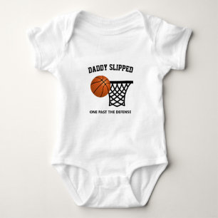 Daddy slipped one past the defense basketball baby bodysuit