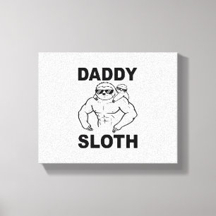 Daddy Sloth Canvas Print