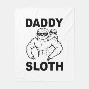 Daddy Sloth Fleece Blanket