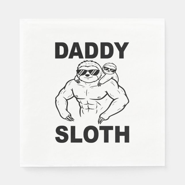 Daddy Sloth Napkins (Front)