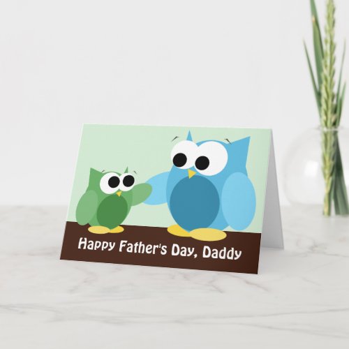Daddy  Son Owls _ Fathers Day Card