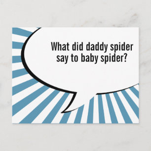 daddy spider joke postcard