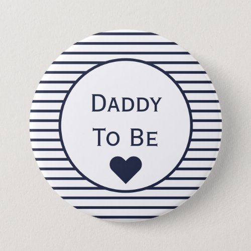 Daddy To Be Baby Shower Button