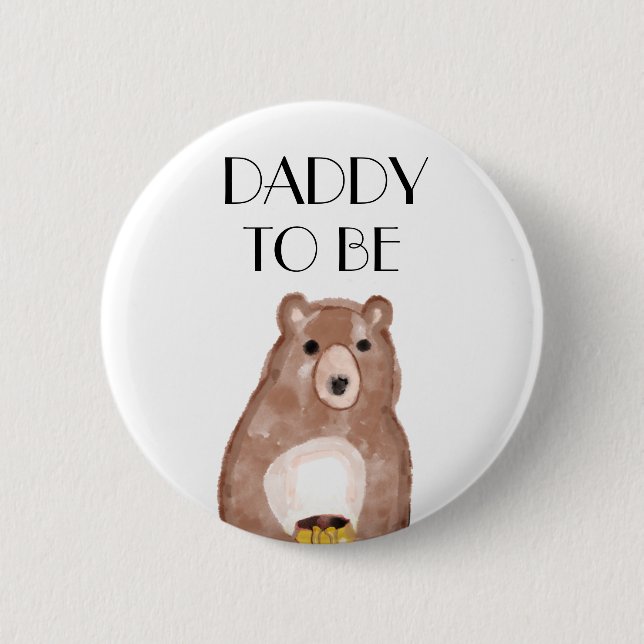 Daddy To Be Baby Shower Button (Front)