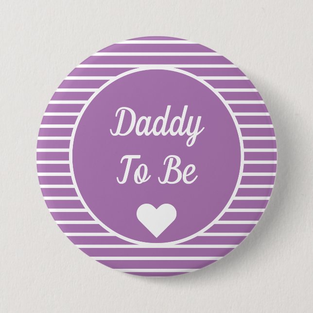 Daddy To Be Baby Shower Button (Front)