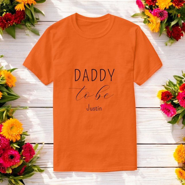 Daddy to Be Baby Shower Orange T-Shirt (Creator Uploaded)
