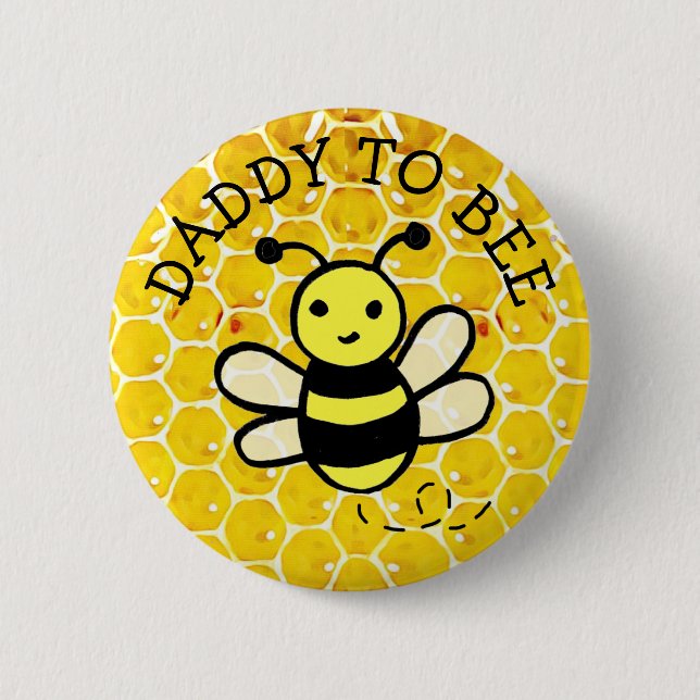 Daddy to Be Boy's Baby Shower Button (Front)