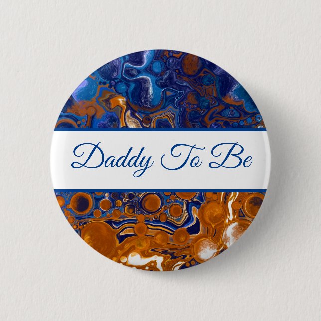 Daddy To Be | Boy's Baby Shower  Button (Front)