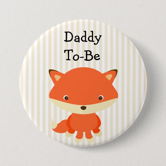 Daddy To Be Button Woodlands Theme (Front)