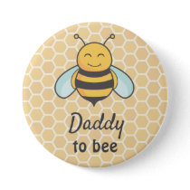 Daddy to be Father Dad Bumblebee Bee Baby Shower Button