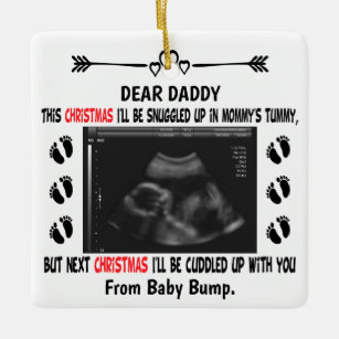 Daddy To Be from Bump Christmas Custom Photo Ceramic Ornament