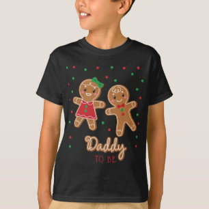Daddy To Be Gender Reveal Gingerbread T Shirt