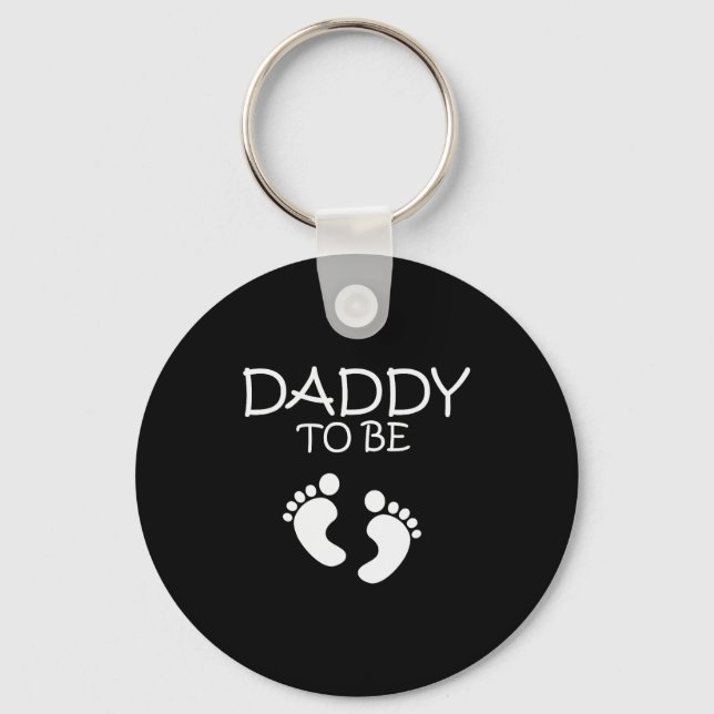 Daddy To Be New Dad Gift Tee  Keychain (Front)