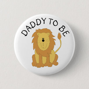 Daddy to be Zebra Baby Shower button