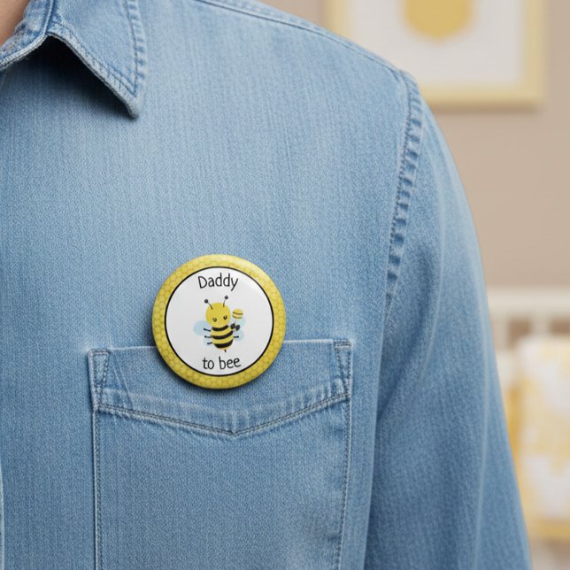 Daddy To Bee Be Baby Shower Expecting Button (Creator Uploaded)