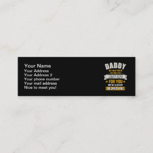 Daddy tried find best gift belong you father's day mini business card